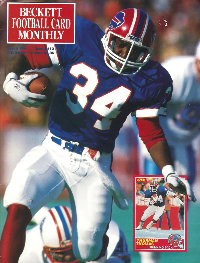 #12 March Thurman Thomas Football Beckett