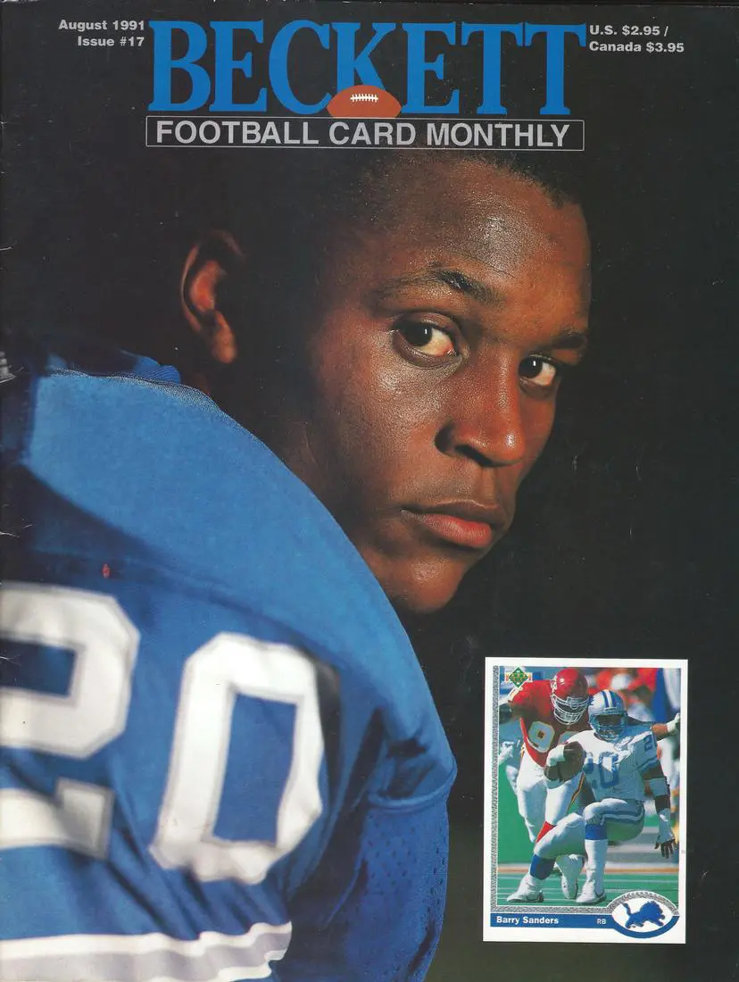 #17 August 1991-Barry Sanders Football Beckett