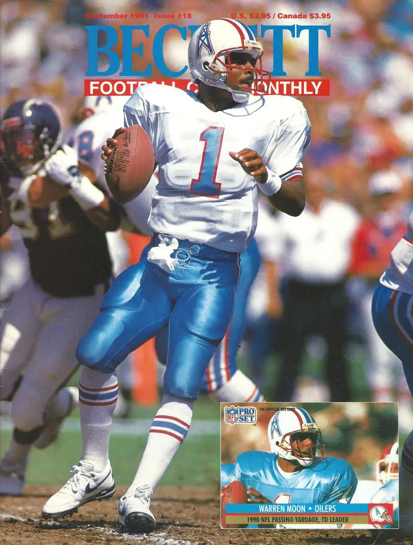 #18 September 1991-Warren Moon Football Beckett