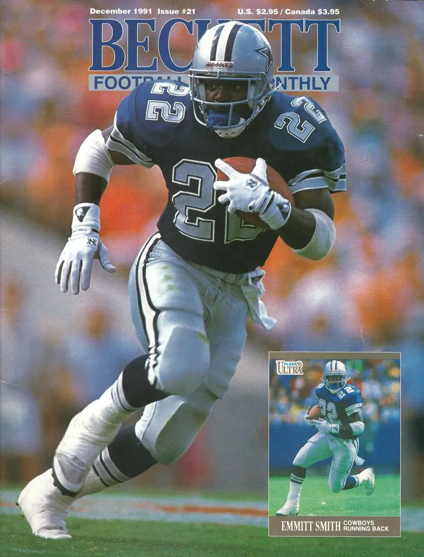 #21 December 1991-Emmitt Smith Football Beckett