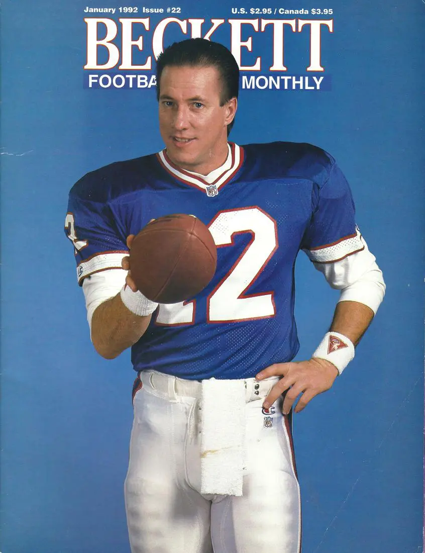 #22 January 1992-Jim Kelly Football Beckett