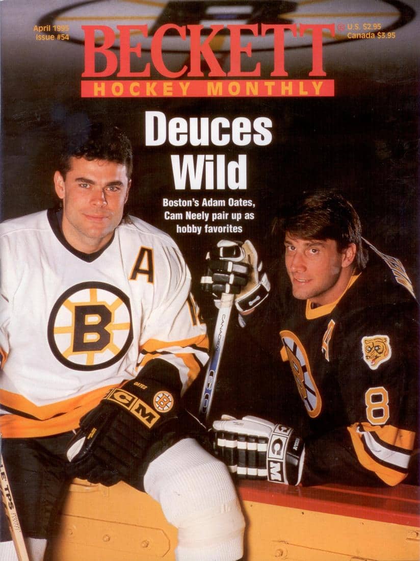 #54 April 1995-Adam Oats & Cam Neely Hockey Beckett