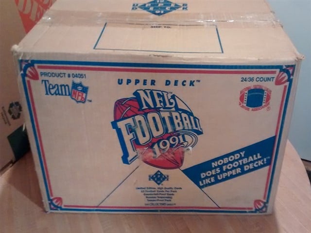 1991 Upper Deck NFL Football Factory Sealed Wax Box Case