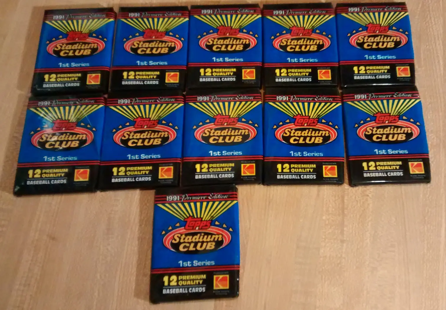 1991 Topps Stadium Club BB Series 1 - 11 Wax Packs