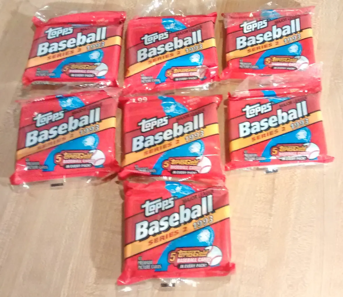 1993 Topps BB Jumbo Series 2 - 7 Wax Packs