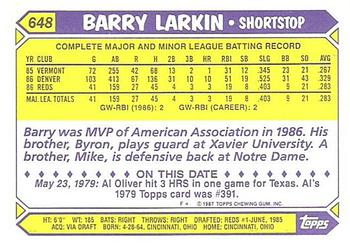 Barry Larkin #648_Bk